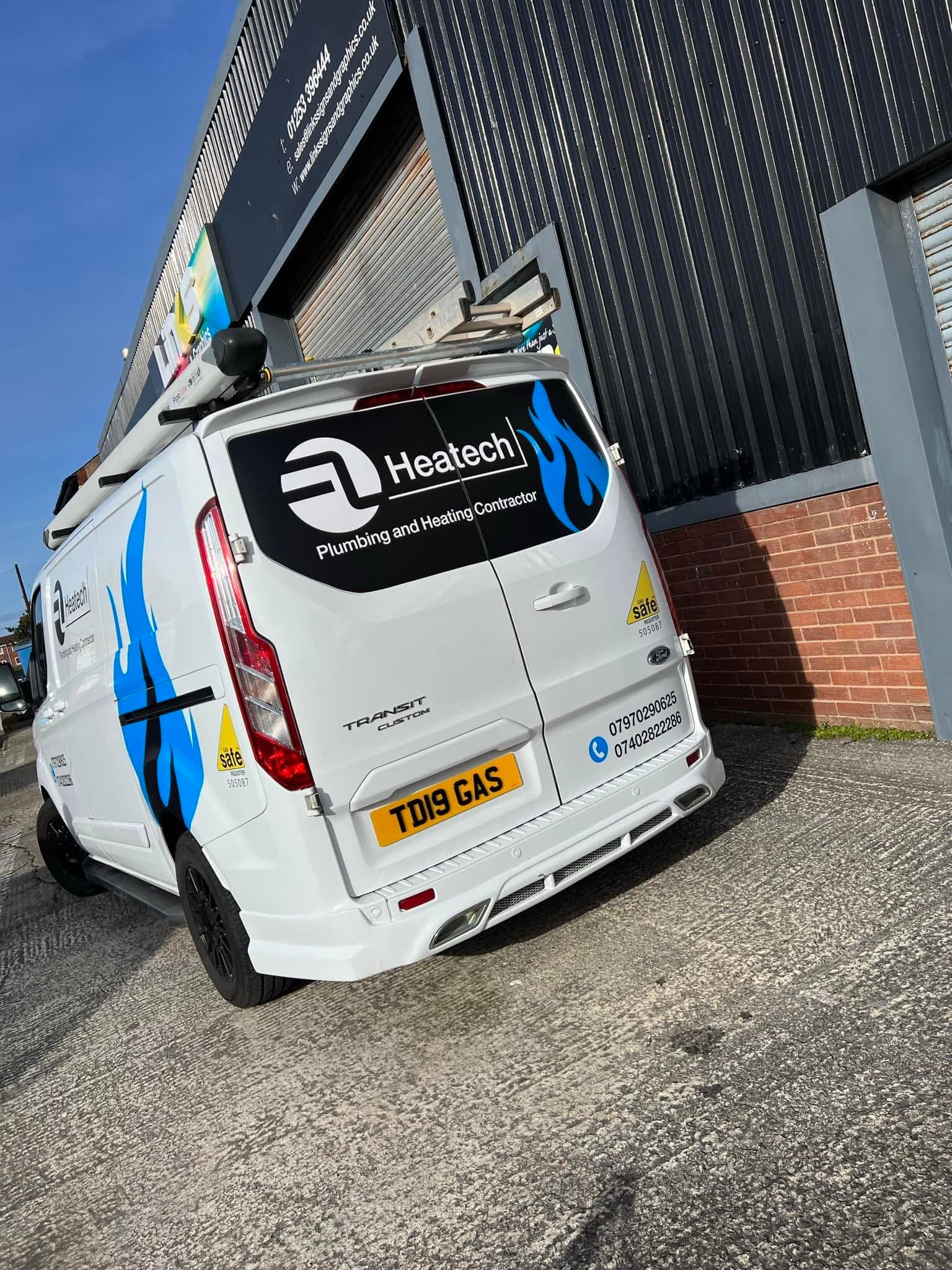 Heatech van, Gas Safe registered, working across Blackpool and the Fylde coast